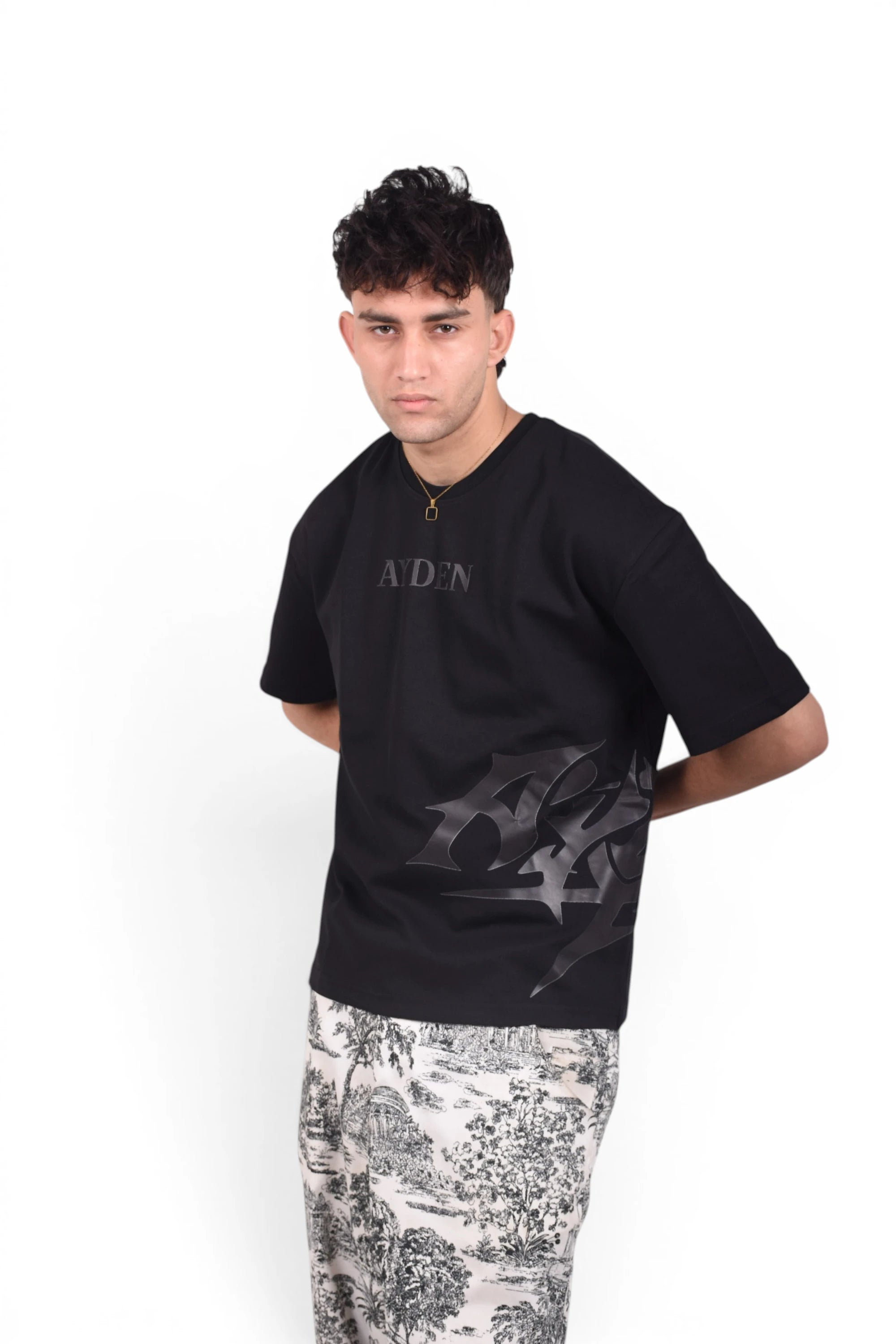 AYDEN Phantom Side-Wrap Tee